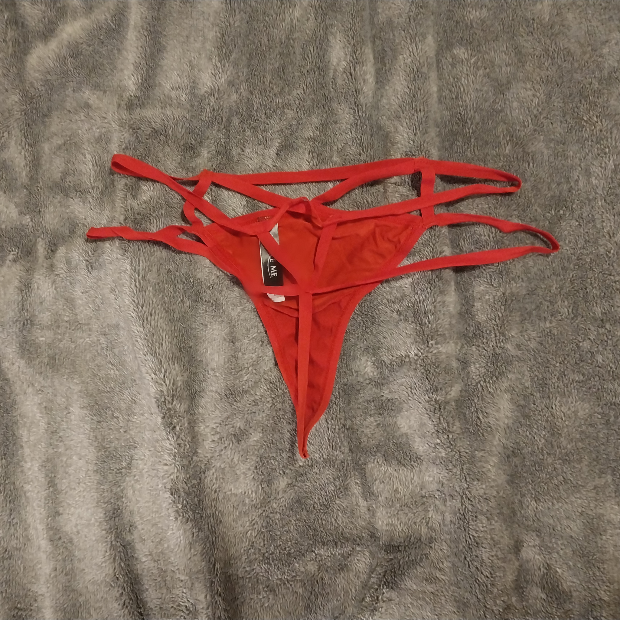 Red strappy thong